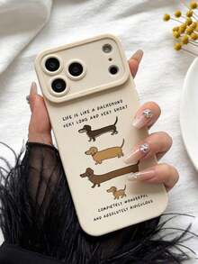 Liquid Silicone Phone Case With A Dachshund Pattern, Full Body Protection, Shockproof And Drop-Proof, Compatible With International Version Galaxy Phones (Not The Domestic Version), Birthday Gift For Mom - Multicolor 5 - View 3