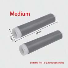 2pcs Silicone Pot Handle Covers, Heat-Resistant Cast Iron Pot Handle Covers, Non-Slip Cast Iron Skillet Handle Covers, Multi-Functional Silicone Pot Mats, Grey Silicone Pot Handle Covers, Suitable For Kitchenware - View 14