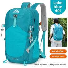 Mochila de viaje para exteriores duradera, bolsa de equipaje ligera e impermeable, mochila de senderismo transpirable, mochila deportiva de trekking multifuncional ultraligera, mochila de escalada de moda para exteriores, mochila de viaje ligera para camping con correa para el pecho y correa para la cintura - Multicolor - Ver 15