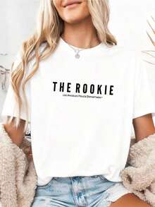 Camiseta Casual para Maestros con el Alfabeto de 26 Letras y Animales, Alfabeto ShirFashion - Blanco - Ver 1