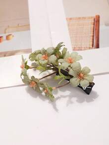 1個櫻花枝髮夾，高級髮飾髮夾、髮爪夾 - 66254綠色 - 查看 4