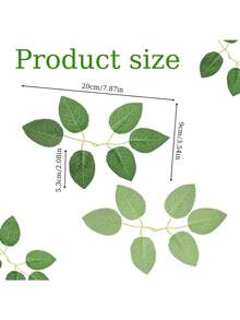 20pcs-DIY Green Leaf Materials, Artificial Green Leaves - Green - View 4