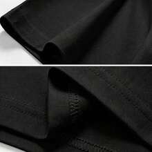 BEST DAD EVER Men's Slim Fit T-Shirt With Large Letter Print And Urban Style. Ideal For Casual Occasions And Family Celebrations. Men's T-Shirt - 黑色 - 查看 6
