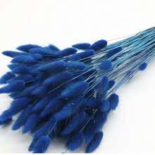 60pcs-16.5 Inch Red Artificial Rabbit Tail Grass, Home Decor Artificial Rabbit Tail Grass Stems, Suitable For Bohemian Style Floral Arrangements, DIY Crafts, Home Kitchen And Wedding Decor, Christmas Decor, Christmas Thanksgiving Decor, DIY Wreath Decor - Royal Blue Rabbit Tail Grass - View 1