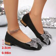 Women's Spring/Autumn New Flat Shoes, Bowknot Fairy Style, Comfortable Versatile Soft Bottom Fashionable Chic Shoes - Black - View 6