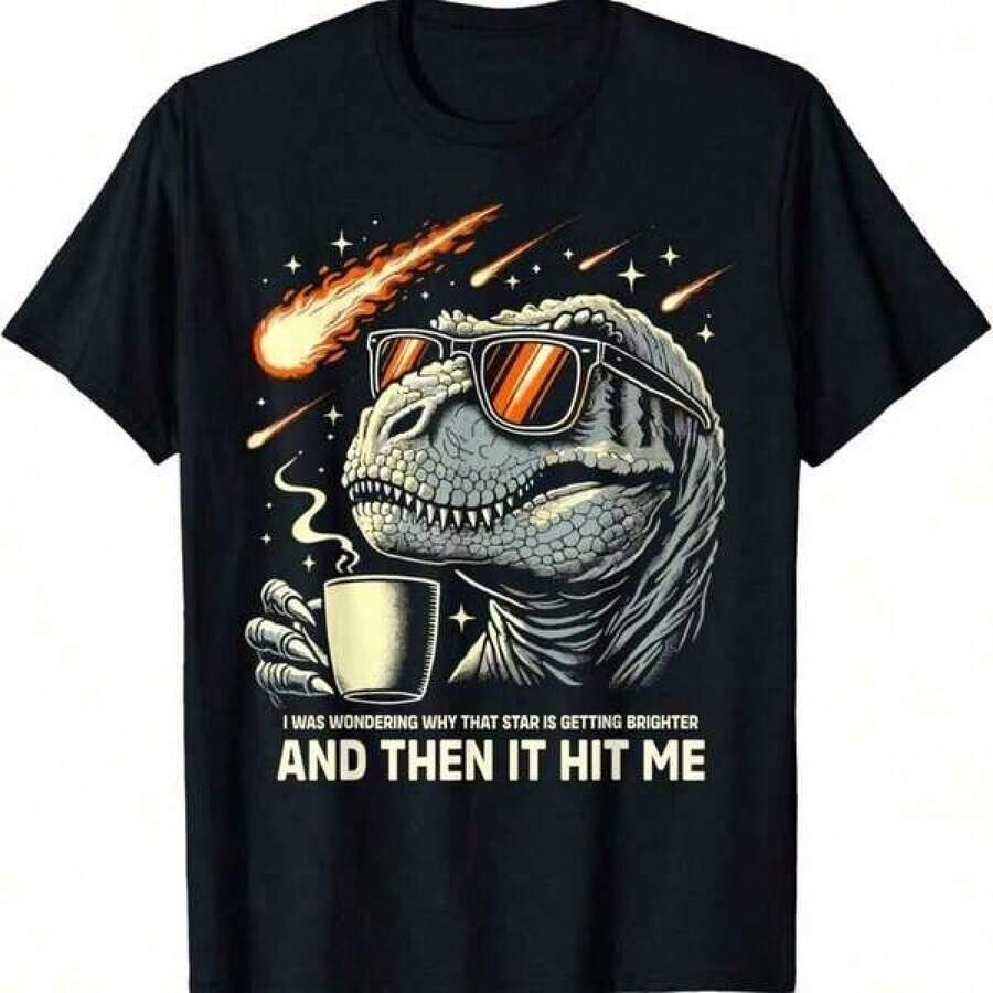 Camiseta de dinosaurio T-Rex para hombres, divertida camiseta de dinosaurio - Negro - Ver 1