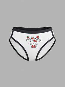 Triangle Print Panties, Cute Contrast Edge Design, Soft And Comfortable Women's Underwear, Y2K Aesthetic Comfortable Panties - Multicolor - View 4
