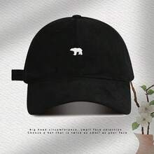 1 pieza Gorra de béisbol con estampado de oso vintage azul marino - Negro - Ver 6