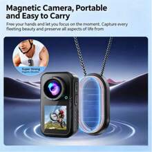 NUISK Portable 4K Mini Action Camera (128GB), Magnetic Mount, Suitable For Cycling, Hiking, Work, Travel, Pet Documentation, And Daily Vlogging; Ideal For Cycling, Hiking, And Sports Enthusiasts; Perfect For Christmas, Holidays, And New Year Gifts - View 3