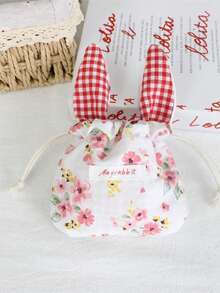 Floral Drawstring Storage Bag, Travel Lipstick Makeup Pouch, Sundries Dust-Proof Bag, Large Capacity Sanitary Pad Drawstring Bag - Multicolor - View 20