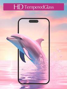 2 piezas de película protectora de pantalla de vidrio templado de alta definición ultra resistente, resistente a los arañazos, dureza 9H, fácil instalación, adecuado para iPhone 17 Pro Max a serie 11 - transparente - Ver 7
