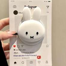 1pc New Cute Silicone Phone Holder, Integrated Magnetic Stand, Portable Phone Back Sticker, Fashionable & Adorable Phone Accessory For Girls - Multicolor - View 3