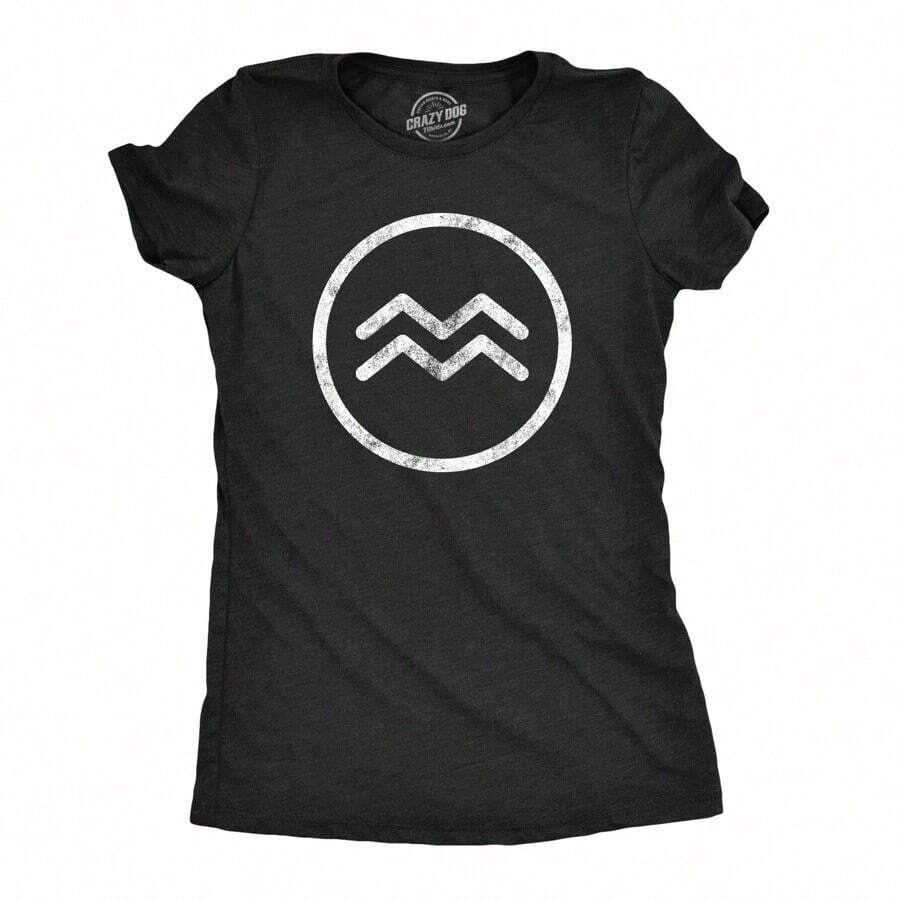 Women's T-Shirts With Zodiac Symbols, Cool Astrology Gift, Horoscope, Birthday, All Zodiac Signs, Funny T-Shirts For Women, Cute, Vintage, Casual Fashion, Gift For Ladies - 希瑟布萊克 - 水瓶座 - 查看 1