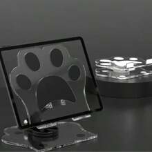 Cute Cat Paw Design Acrylic Phone And Tablet Stand, Portable, Rotatable, Adjustable, Foldable Desktop Stand - 1PC - View 5