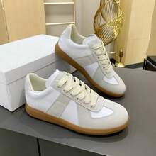 Zapatos casuales unisex, talla 36-45, zapatos casuales de mujer y zapatos deportivos de hombre, zapatos planos de suela blanda con cordones, zapatos cómodos y livianos de hombre para uso diario, de corte bajo,,,,,¡Modelo de alta gama para parejas! Zapatillas casuales de gran tamaño, estilo retro simple, color block, clásicas y versátiles. - 08 - Ver 6
