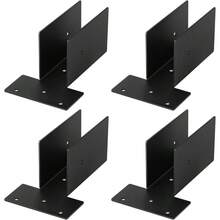 CIF BUY 1 Set Braket Atap Rangka Pelindung Matahari Atas 2x4, Konektor Berbentuk T Hitam Cocok Untuk Pagar Balkon - TY0103-0118 - View 5