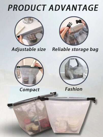 1pc Waterproof Swimsuit Storage Bag, Oxford Cloth Wet & Dry Separation Zipper Bag With Handle, Waterproof Garment Storage Bag Suitable For Travel, Fitness, Beach