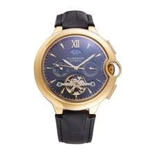 CASENO Reloj mecánico automático de turbinillo con bisel triangular y estrella fase 831 de CARSENO - Dorado - Ver 6