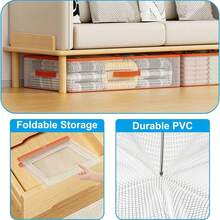 Large Capacity Bedding Storage Bag With Drawer-Style Under-Bed Storage Box, Transparent Clothes And Toy Organizer, Dustproof And Moistureproof - Multicolor - View 9