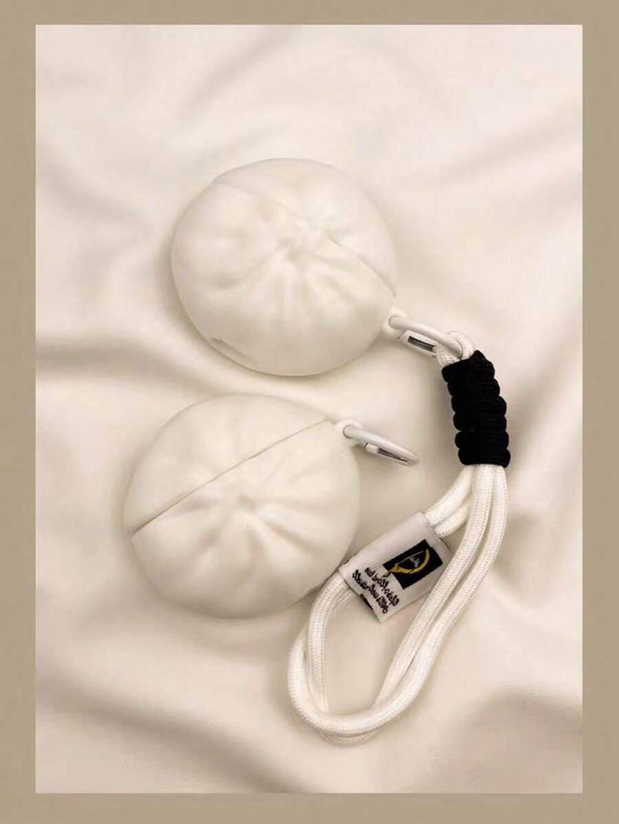 可爱3D造型硅胶耳机保护套,适用于1/2/3/4、Pro/Pro 2,全方位防摔保护 - 白色 - 查看 1