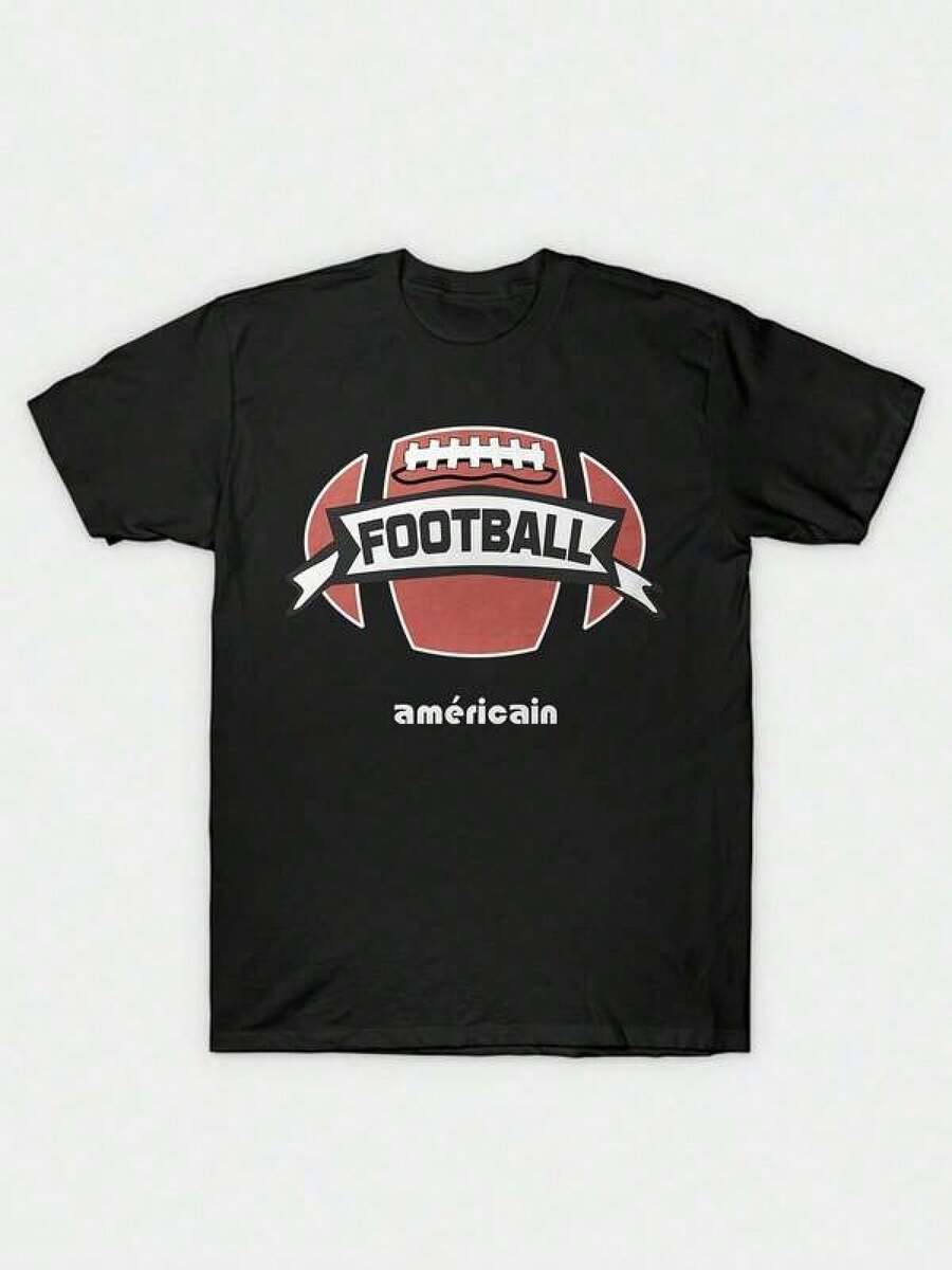 Vintage French-Style T-Shirt - Black - View 1