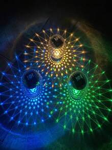 1 pieza Luz solar flotante redonda, luz LED de piscina con cambio de color, luz flotante de agua. Adecuada para piscina, césped, boda, cumpleaños, decoración del hogar, decoración de vacaciones, decoración de fiestas, colgar en árboles y decoración de baño. - Lámpara redonda flotante alimentada por energía solar - Ver 5