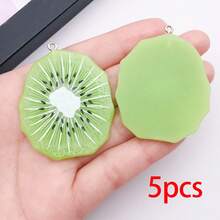 5/10pcs Resin Large Fruit Apple Pineapple Strawberry Charm Cute Simulated Food Pendant For DIY Keychain Necklace Earrings Jewelry Making - Multicolor - View 15