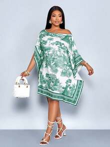 Women Midi Dresses - Dark Green - View 8