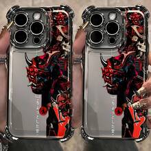 Funda de Teléfono con Diseño Creativo de Arte Samurai Japonés, Adecuada para iPhone 17 16e 16 15 14 13 12 11 Mini Pro Max Air X XR XSMAX 8 7 Plus, Antigolpes, Transparente, Suave, Fundas de Teléfono de Anime - Color mixto 1 - Ver 5