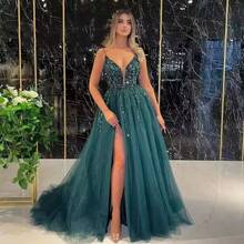 European And American Style Dress 2026 New Summer Sexy Long Evening Dress With Deep V-Neck And Sequin Mesh - 圖片色 - 查看 2