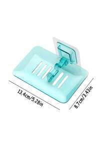 Crystal Style Wall-Mounted Soap Dish With Drainage Function, No-Drill Bathroom Soap Storage Rack, Essential Decor Accessory For Hotel, Dormitory, Washroom, Bathroom And Home Back To School Season - Multicolor - View 9