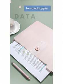 1pc 8-Pocket Accordion Folder, Student Test Paper Holder, Cute Transparent Multi-Layer A4 Storage Bag For Classification And Organization - 8 Compartments / Free Classification Stickers - View 6