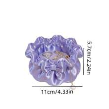 Light Luxury Petal Bow Desktop Storage Box, Cute Jewelry Box For Girls. Ideal For Sorting Sundries On Bedroom Desktops And Decorating Living Room Entrances. Creative Resin Ornament, Exquisite Aesthetic Decor For Ladies. Perfect Gifts For Best Friends, Birthdays, Parties And Festivals. - Multicolor - View 8