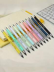 [Personalizado] 1/12 piezas Lápiz Eterno con Borrador - 12 Colores Lápiz de Escritura Infinita de Larga Duración, Sin Necesidad de Afilado Lápiz Permanente sin Tinta, Adecuado para Bocetos, Dibujo, Útiles Escolares, Esencial para la Vuelta a la Escuela Lápiz Eterno - Multicolor - Ver 9