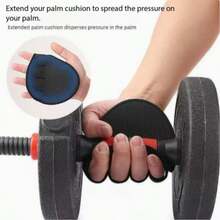 2pcs Fitness Anti-Slip Palm Pads, Deadlift Weightlifting Callus Prevention, Durable 4-Finger Sports Palm Protectors - Multicolor - View 4