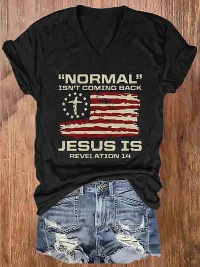 New Arrival,2025 Cross-Border European And American Women's Clothing, V-Neck Short-Sleeved Casual Loose Top, Bottom-Up Short-Sleeved T-Shirt,Best Gift For You