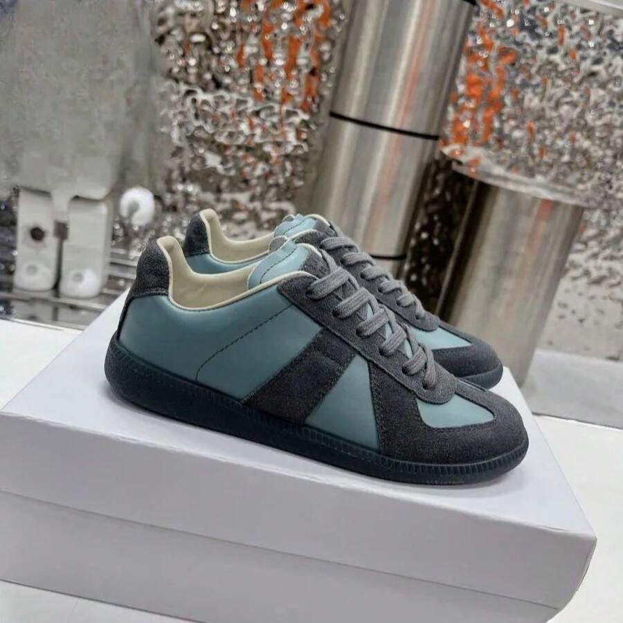 Zapatos casuales unisex, talla 36-45, zapatos casuales de mujer y zapatos deportivos de hombre, zapatos planos de suela blanda con cordones, zapatos cómodos y livianos de hombre para uso diario, de corte bajo,,,,,Zapatillas de suela plana para hombre y mujer, nuevas, modernas, versátiles, de punta redonda, con cordones, estilo casual, deportivo y retro. - 11 - Ver 1