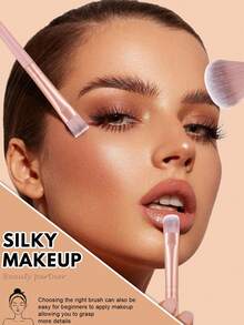Set de 41 piezas de herramientas de maquillaje todo en uno, que incluye 20 brochas de maquillaje, bolsa de maquillaje impermeable, diadema, múltiples esponjas de polvo, esponjas de maquillaje, set de limpieza de brochas - Multicolor - Ver 2
