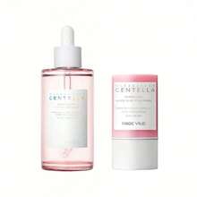 2pcs Centella Asiatica Essence Mud Mask + Madagascar Centella Asiatica Pore Refining Ampoule - Quick Application, Pore Tightening, Deep Hydration, Soothing Repair - Soothing Moisturizing | Oily Combination Skin - Daily Skincare Travel Size - Baby Pink - View 14