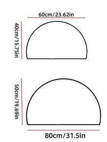 1pc Semi-Circular Floor Mat With Mandala Pattern – Easy-To-Clean Black And White Entryway Mat Suitable For Front Doors, Kitchens, Gardens, And Patios - A - View 6