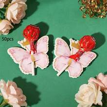 50pcs/Pack Candy Butterfly Theme Party Favors & Decorations, Cartoon Lollipop, Candy Decoration Cards, Suitable For Any Holiday & Occasion - View 13