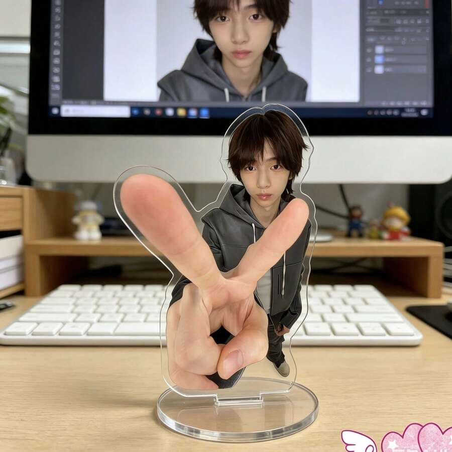 COR/TIS Member Creative Figurine Desktop Decor, Fan Merchandise, Minimalist Style, Suitable For Desk, Office Desk Decoration, Stable Round Base For Placement - Multicolor - View 1