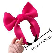 1pc Big Bow Headband For Women, Suitable For Party And Daily Use - Hot Pink - View 2