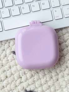 1pc Macaron Folding Mirror-In-One Comb Cute Air Cushion Comb Mini Portable Massage Comb Hairbrush With Built-In Mirror Back To School Makeup Tools, Dormitory Beauty Essentials Foldable Makeup Mirror - Multicolor - View 7