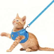 Reflective Pet Harness And Leash Set, Suitable For Dogs And Cats, Adjustable Small Dog Cat Vest Harness With Soft Mesh, Adjustable For Cats And Dogs Universal Supplies - Multicolor - View 23