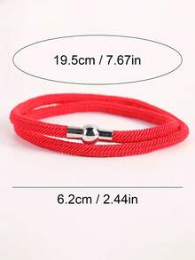 1 chiếc vòng tay dây bện khóa từ tính, kiểu dáng tối giản unisex, dây bện bền chắc, phù hợp cho cả nam và nữ đeo hàng ngày, vòng tay đôi khóa từ tính. - Vòng tay tròn bụng to - Xem 16