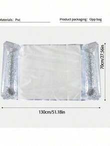1pc Glitter Inflatable Floating Water Hammock, Dual Inflation Tubes For Durability, Foldable & Portable, Suitable For Beach, Pool, Relaxation, Vacation & Party, Perfect For Elegant Photo Shoots - Glitter and Sequins - View 7
