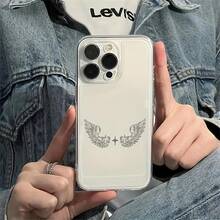 Phone Case - Angel Wings Design Phone Case For IPhone 17, 16, 16 Pro, 16 Pro Max, 16e, 15, 14, 13, 12, 11, X, XR, And XS Max. This Case Is Drop-Proof And Anti-Slip, Making It An Ideal Holiday Gift. It Also Features A Completely Transparent Soft Case For - 無色 - 查看 4