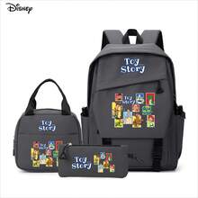 Disney Toy Story Character Collage 3 PiecesGrey Backpack Set Laptop Bag With Insulated Bag & Pencil Case Suitable For Office, Study And Travel - Color 1 - View 2