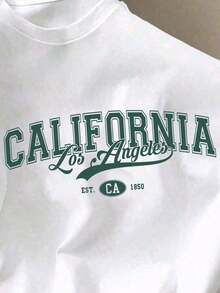 Men's T-Shirt With Letter Print, Suitable For Summer GPHY I8DA - Grey - View 9